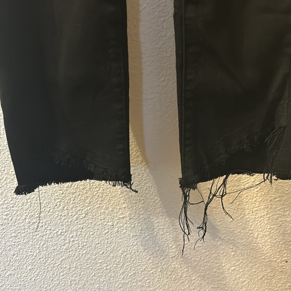 Paige Hoxton ankle black jeans with raw hem size 27 - Picture 2 of 10